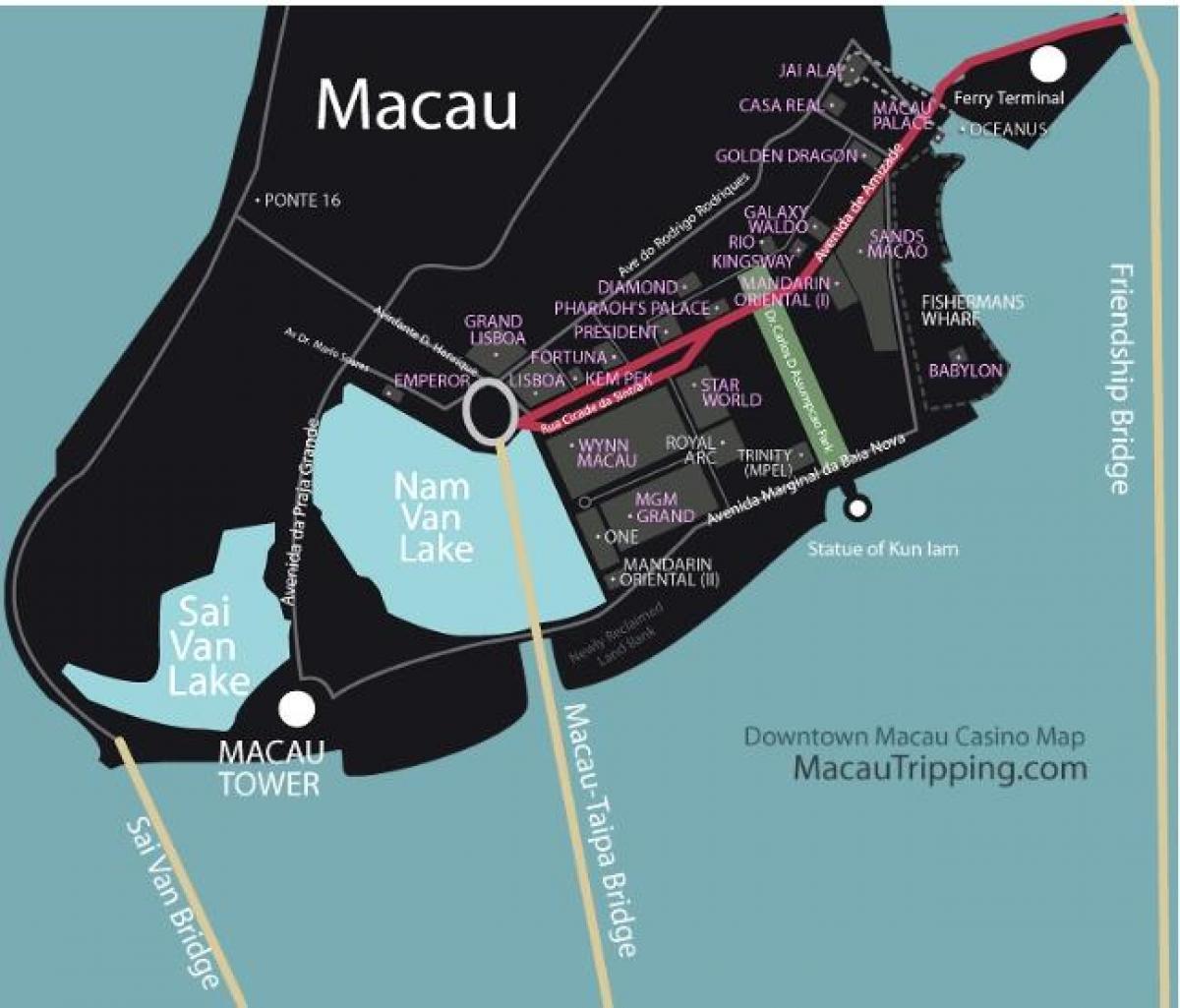 แผนที่ของ mgm มาเก๊า