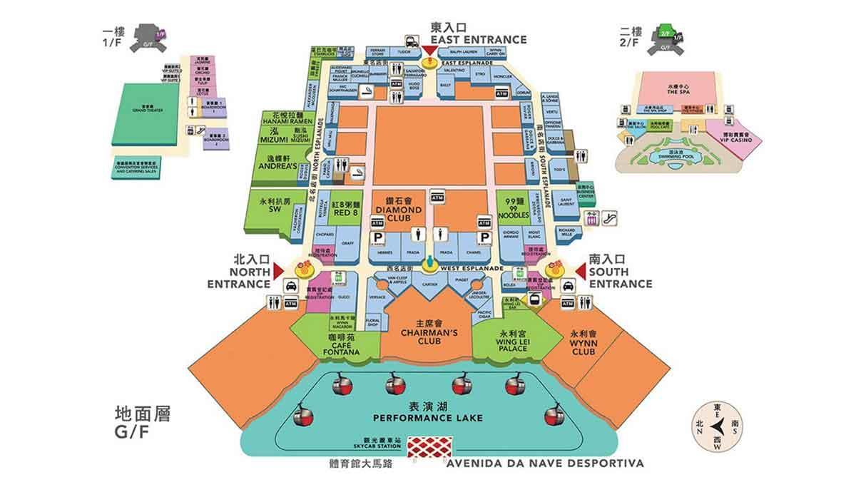 แผนที่ของ wynn มาเก๊า