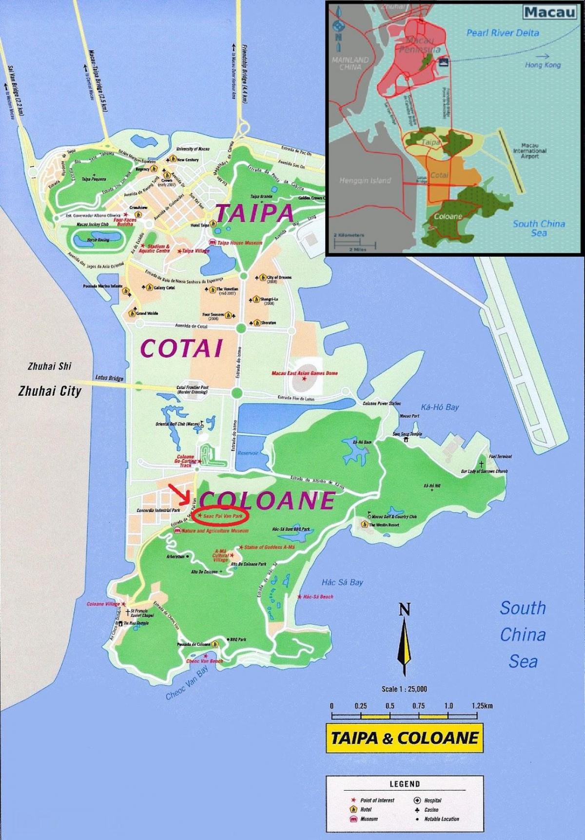 แผนที่ของมาเก๊านเรือ 