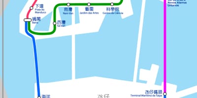 แผนที่ของรถไฟมาเก๊า