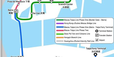 มาเก๊าแผนที่รถไฟใต้ดิน