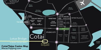 แผนที่ของ cotai มาเก๊า